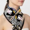 Tarzını Seç Siyah Queen Fular / Bandana / Aksesuar 48x48 cm