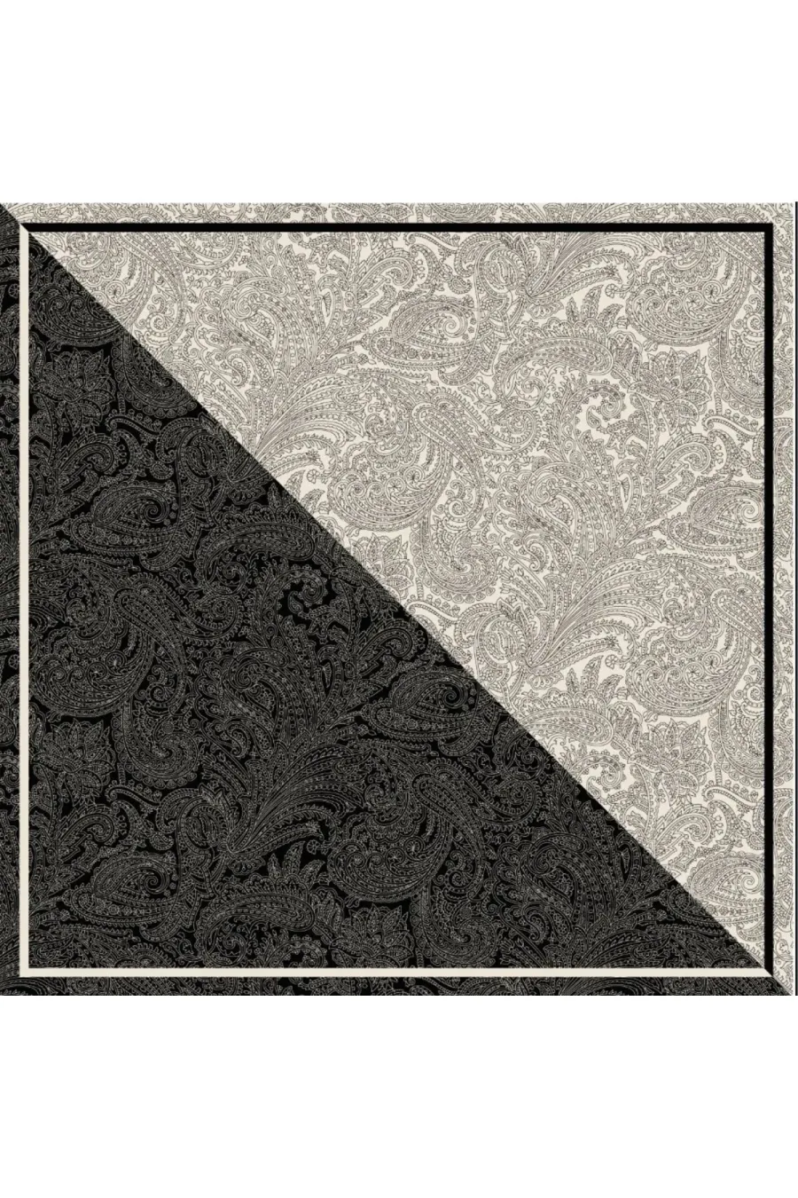 Tarzını Seç Siyah Royal Fular / Bandana / Aksesuar / Eşarp 90x90 cm