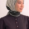 Tarzını Seç Siyah Royal Fular / Bandana / Aksesuar / Eşarp 90x90 cm