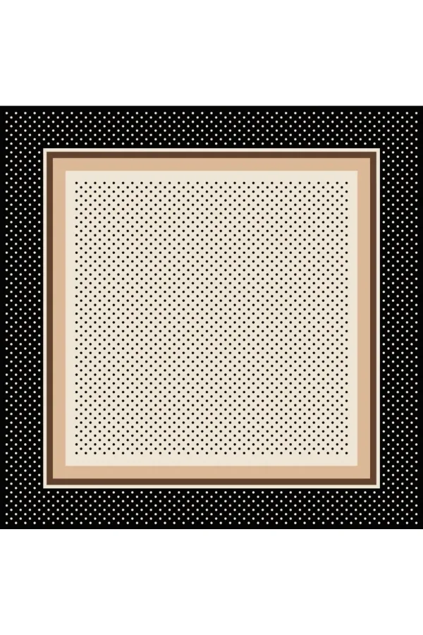 Tarzını Seç Siyah Şerit Puantiyeli Fular / Bandana / Aksesuar / Şal / Eşarp 70x70