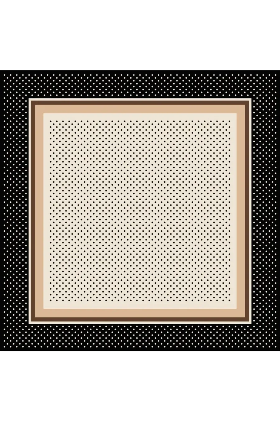 Tarzını Seç Siyah Şerit Puantiyeli Fular / Bandana / Aksesuar / Şal / Eşarp 70x70