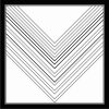 Tarzını Seç Siyah V Çizgi Fular / Bandana / Aksesuar / Şal / Eşarp 70x70