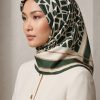 Tarzını Seç Yeşil Mozaik Zincir Fular / Bandana / Aksesuar / Eşarp 90x90 cm
