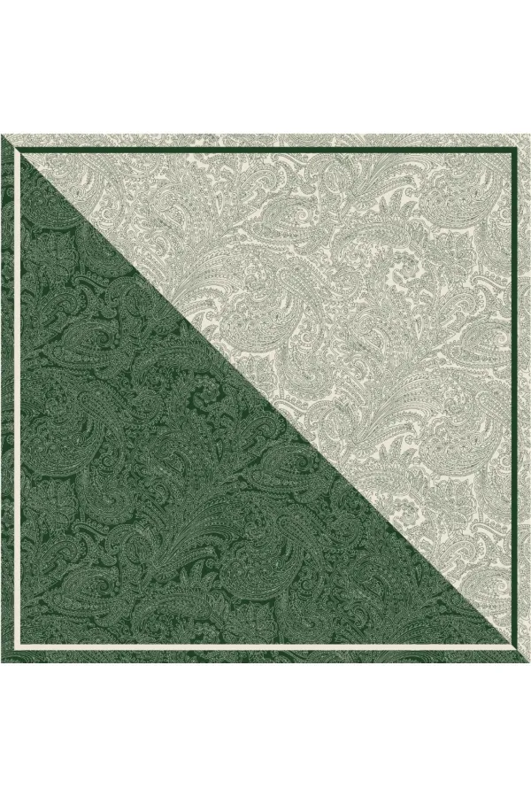 Tarzını Seç Yeşil Royal Fular / Bandana / Aksesuar 48x48 cm