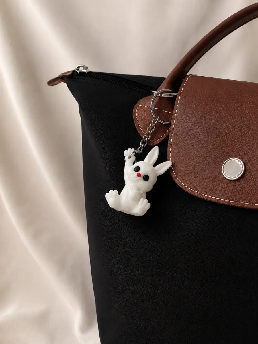 Tarzınıseç 3D Cutie Bunny Anahtarlık Charm Tarzınıseç 3D Cutie Bunny Anahtarlık Charm