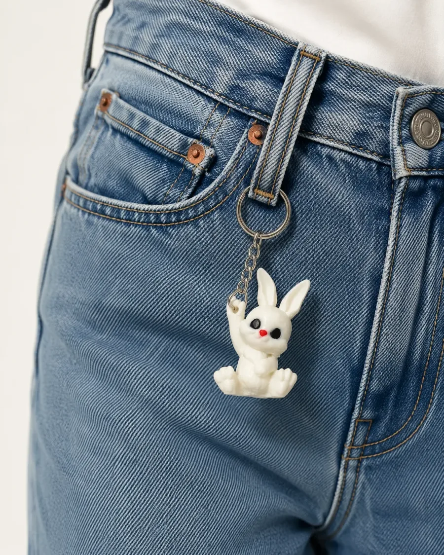 Tarzınıseç 3D Cutie Bunny Anahtarlık Charm Tarzınıseç 3D Cutie Bunny Anahtarlık Charm
