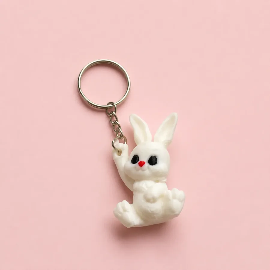 Tarzınıseç 3D Cutie Bunny Anahtarlık Charm Tarzınıseç 3D Cutie Bunny Anahtarlık Charm
