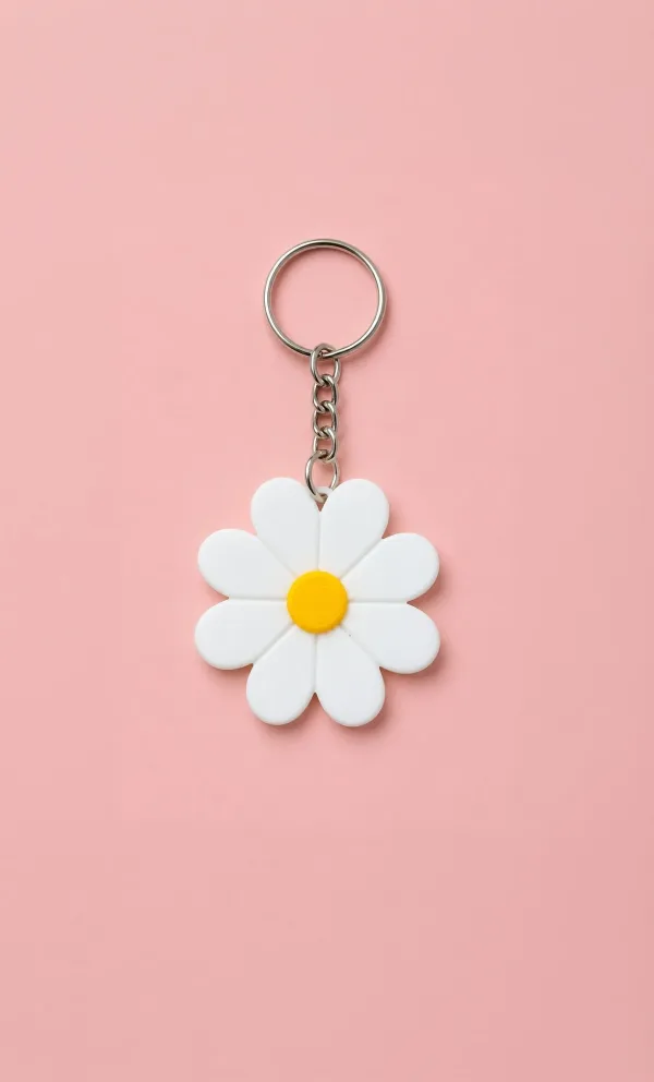 Tarzınıseç 3D Papatya Anahtarlık Charm