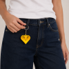 Tarzınıseç 3D Sarı Kalp Anahtarlık Charm