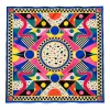 Tarzınıseç Seksenler Retro Dama ve Geometrik Desenli Fular 70 x 70 cm