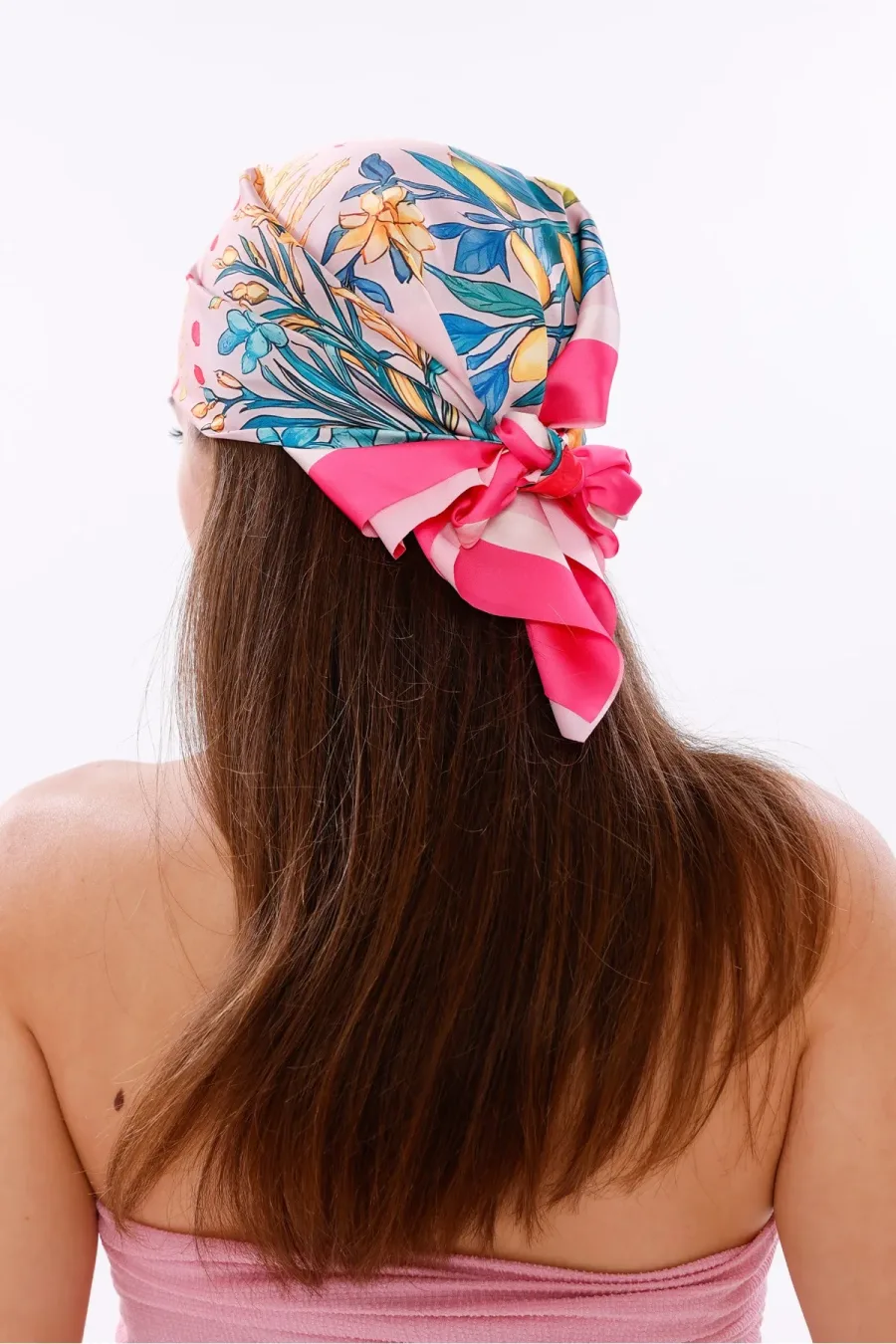 Tropikal Rüya Model Fular Bandana Şal Estascarf 70x70 Cm