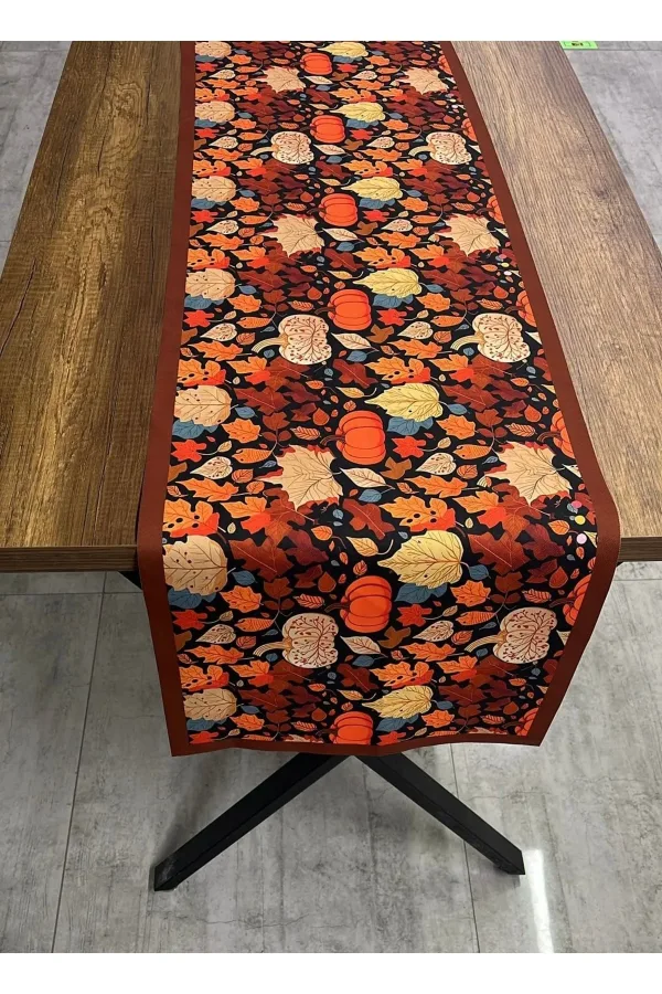 Turuncu Balkabağı Desenli Runner 40 X 140 Turuncu Balkabağı Desenli Runner 40 X 140