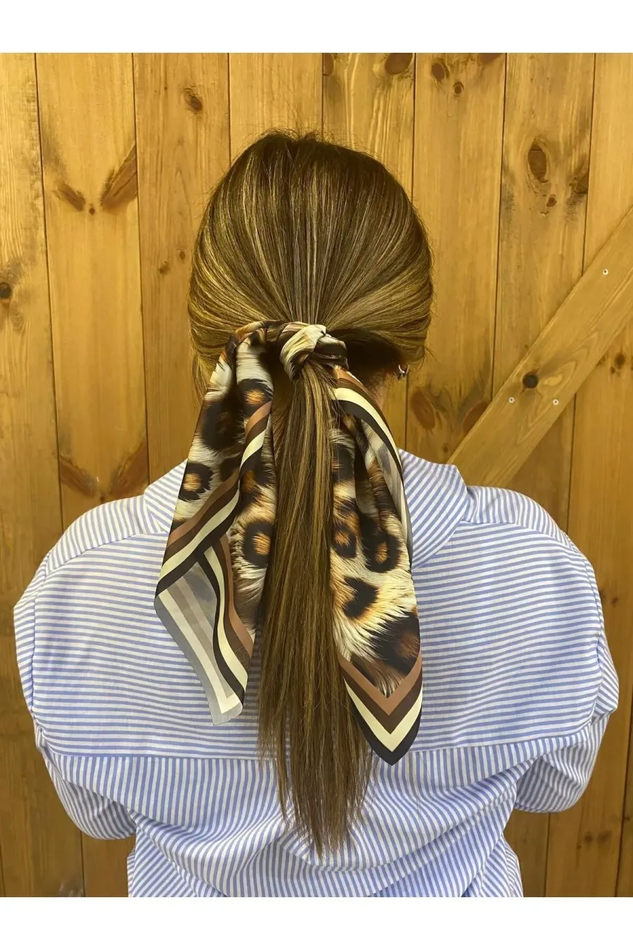 Uzun Pareo – Leopar Desenli Bandana & Pareo Seti