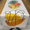 Yaprak Desenli Runner 40x140 Cm