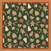 Yeni Sezon Yılbaşı Desenli Bandana Fular Yeni Yıl Hediyesi Şal Estascarf 70x70 Cm