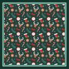 Yeni Sezon Yılbaşı Desenli Bandana Fular Yeni Yıl Hediyesi Şal Estascarf 70x70 Cm