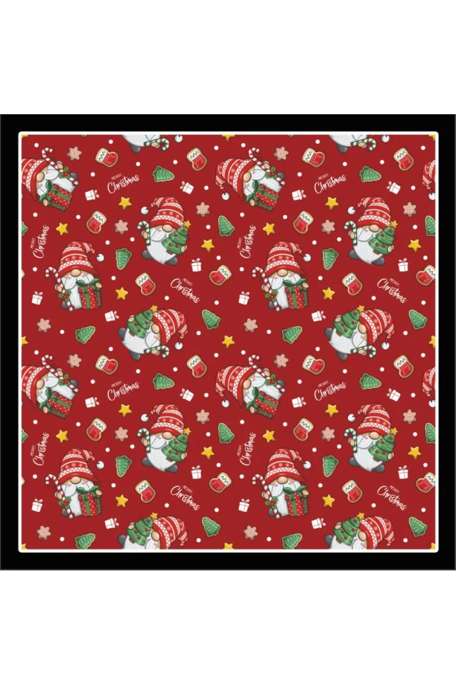 Yeni Sezon Yılbaşı Desenli Bandana Fular Yeni Yıl Hediyesi Şal Estascarf 70x70 Cm