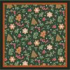Yeni Sezon Yılbaşı Desenli Bandana Fular Yeni Yıl Hediyesi Şal Estascarf 70x70 Cm