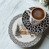 Yılbaşı  Kahve yanı peçete , sunumlık peçetel , koktely peçete , bardak altlığı 6'lı Set