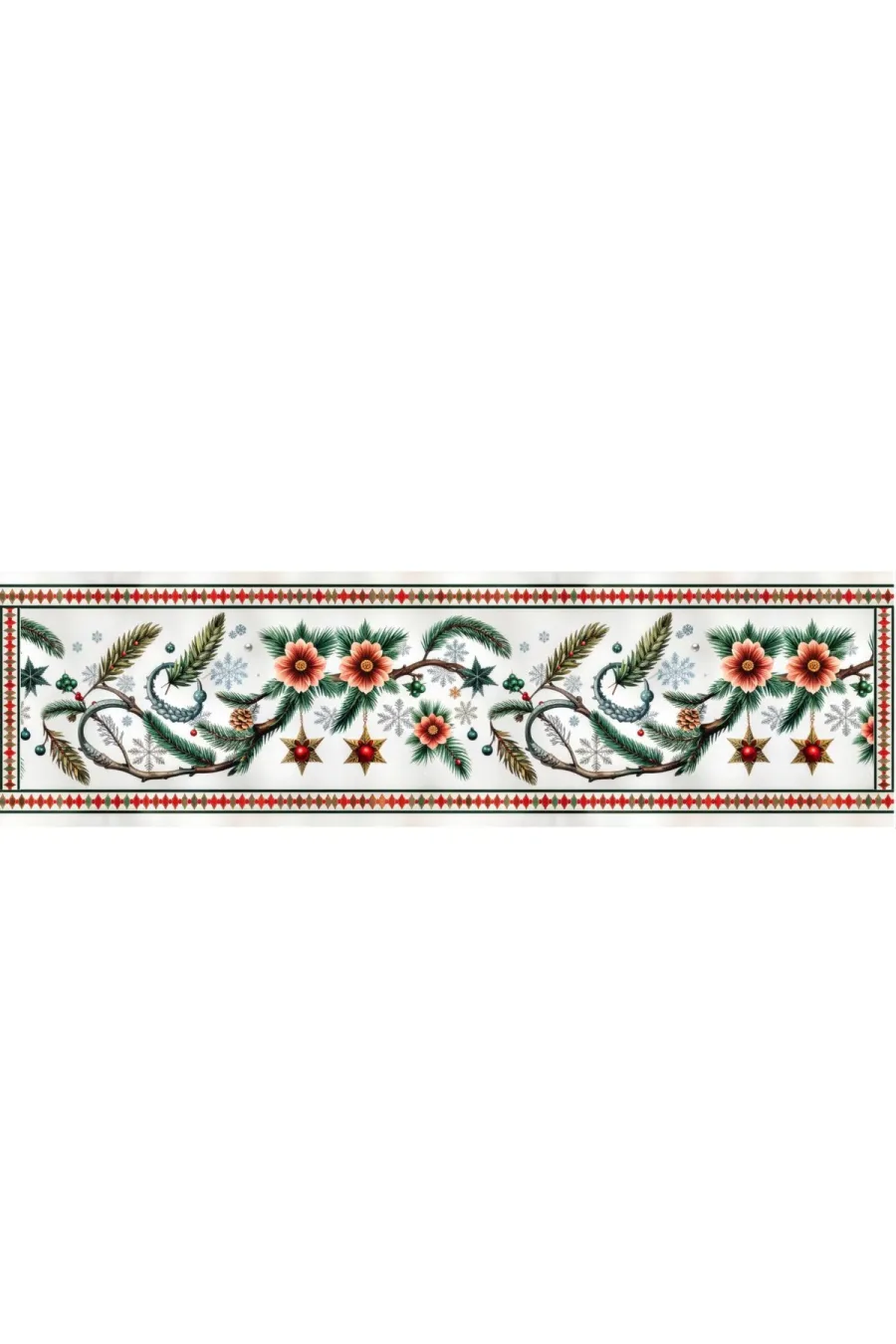 Yılbaşı Temalı Dijital Baskılı Runner Örtüsü Christmas 40x140 cm Yılbaşı Temalı Dijital Baskılı Runner Örtüsü Christmas 40x140 cm