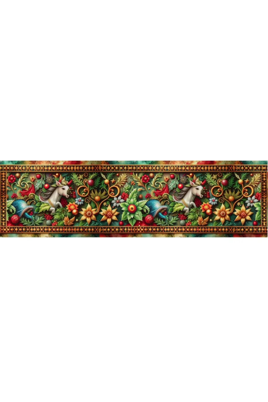 Yılbaşı Temalı Dijital Baskılı Runner Örtüsü Christmas 40x140 cm Yılbaşı Temalı Dijital Baskılı Runner Örtüsü Christmas 40x140 cm