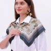 Zarif Yasemin Model Fular Bandana Şal Estascarf 70x70 Cm