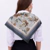 Zarif Yasemin Model Fular Bandana Şal Estascarf 70x70 Cm