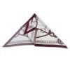 Zincir Desenli Kırmızı Üçgen Fular Bandana Estacraft - 100x45 cm