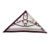 Zincir Desenli Kırmızı Üçgen Fular Bandana Estacraft - 100x45 cm