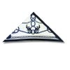 Zincir Desenli Lacivert Üçgen Fular Bandana Estacraft - 100x45 cm