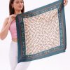 Zincir Desenli Model Fular Bandana Şal Estascarf 70x70 Cm
