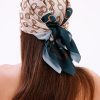 Zincir Desenli Model Fular Bandana Şal Estascarf 70x70 Cm