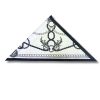 Zincir Desenli Siyah Üçgen Fular Bandana Estacraft - 100x45 cm