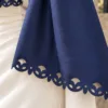 1_org_zoom-38 Tarzını Seç Dantel Oya Kesim Kıvrım Motif Şal Lacivert 75 x 200 cm