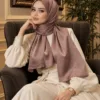 1_org_zoom-43 Tarzını Seç Dantel Oya Kesim Çiçek Taç Motif Şal Gül Kurusu 75 x 200 cm