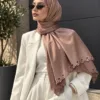 1_org_zoom-51 Tarzını Seç Dantel Oya Kesim Kıvrım Motif Şal Gül Kurusu 75 x 200 cm