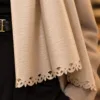 1_org_zoom-62 Tarzını Seç Dantel Oya Kesim Kıvrım Motif Şal Bej 75 x 200 cm