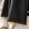 1_org_zoom-65 Tarzını Seç Dantel Oya Kesim Damla Motif Şal Siyah 75 x 200 cm